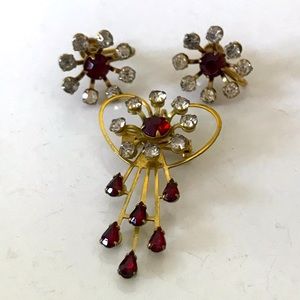 Vintage Rhinestone Jewelry Set